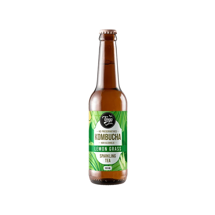 Toyo Kombucha Low SugarLemon Grass Non-Alcoholic Sparkling Tea