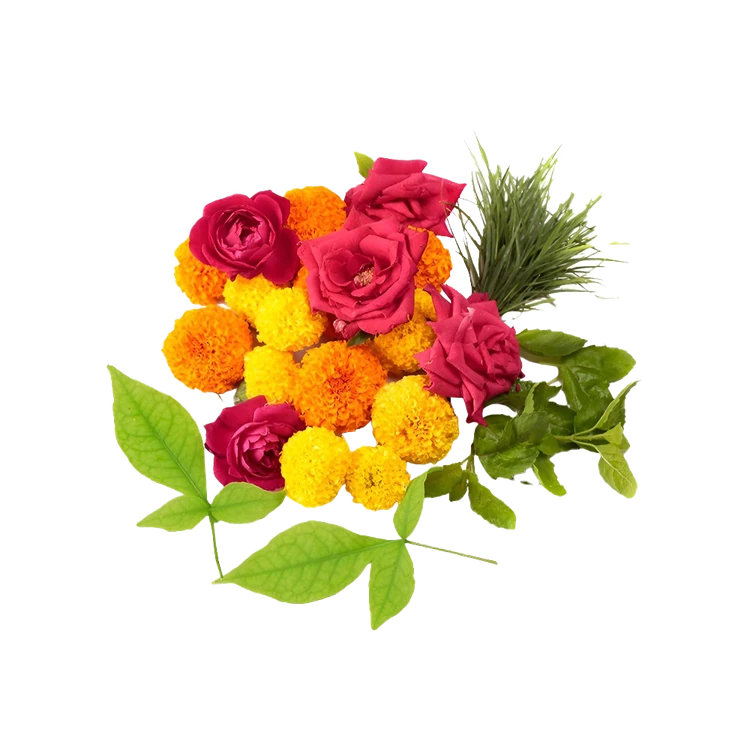 Pooja Flowers & Greens Mix - Special Offer