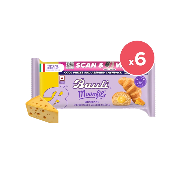 Bauli Moonfils Sweet Cheese Crème Soft Croissant - Pack of 6