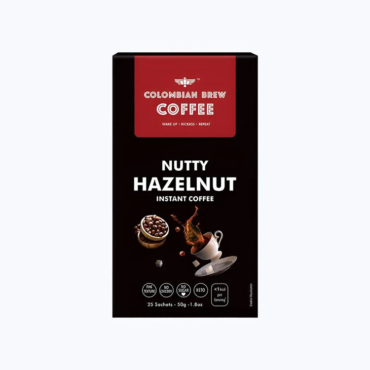 Colombian Brew Coffee Hazelnut Instant Coffee