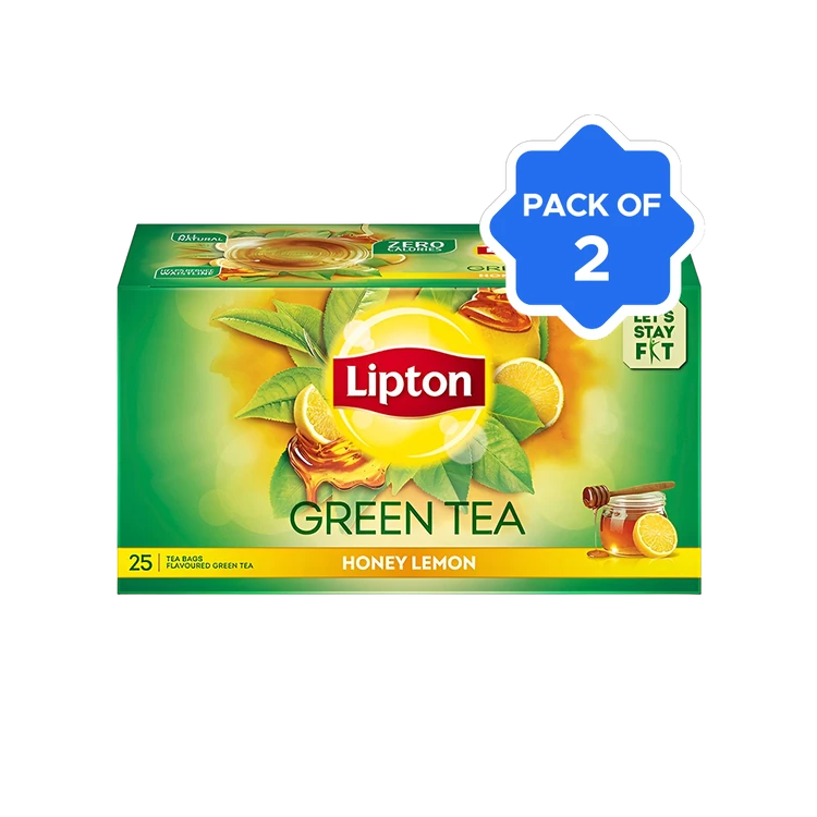 Lipton Honey Lemon Green Tea Bags - Pack of 2