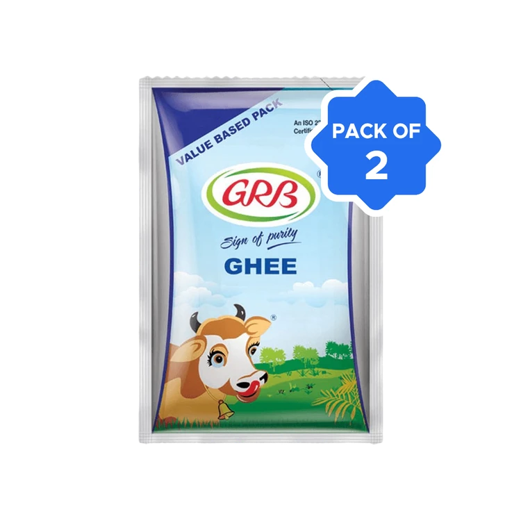 GRB Desi Cow Ghee (10 ml) - Pack of 2 (Hasuvina Tuppa)