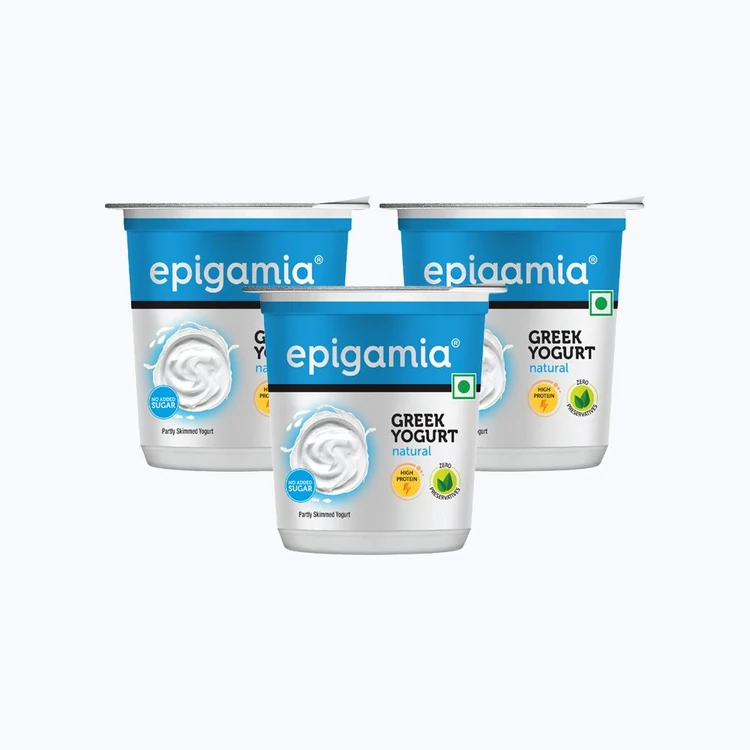 epigamia Natural Greek Yogurt (400 g) - Pack of 3