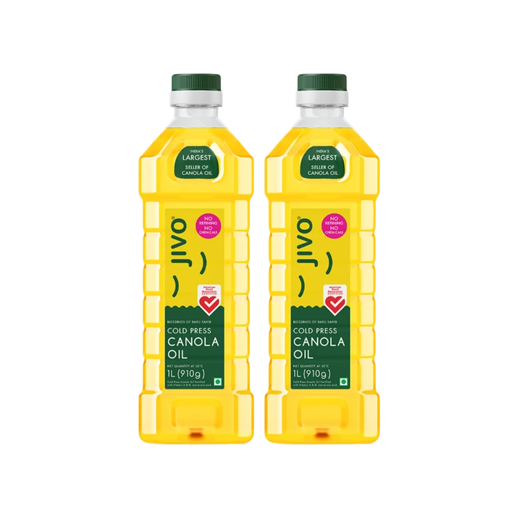 Jivo Cold Pressed Canola Oil - Pack of 2 (Canola Enne)