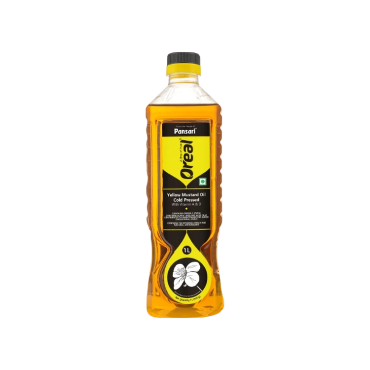 Oreal Yellow Cold Pressed Mustard Oil (From the House of Pansari) (Cold Pressed Sasive Enne)