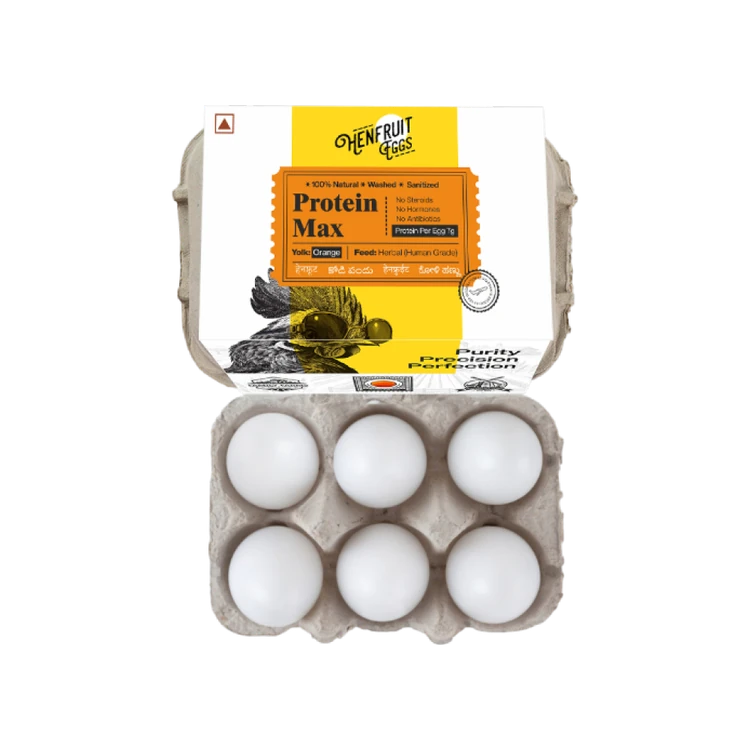 Hen Fruit Protein Rich Eggs - 6 Pieces
