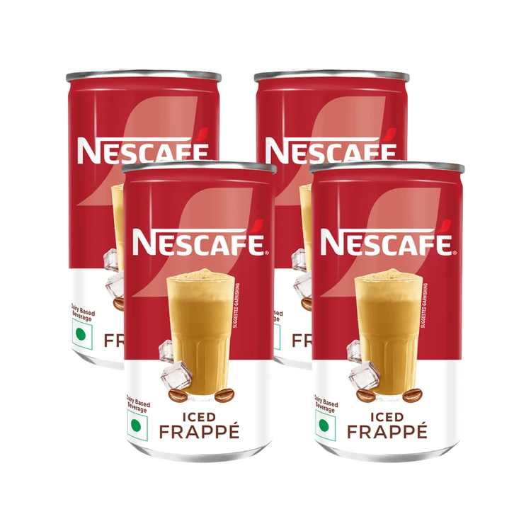 Nescafe Cafe Style Cold Coffee, Iced Frappe - Pack of 4