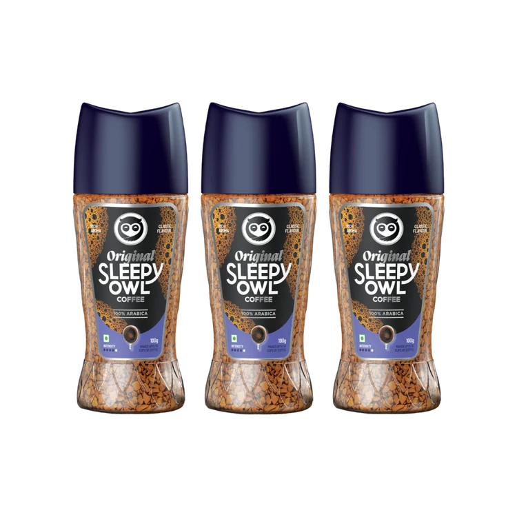 Sleepy Owl Original 100% Arabica Instant Instant Coffee - Pack of 3