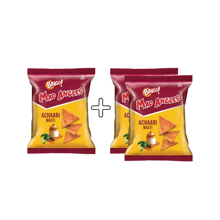 Bingo Mad Angles Achaari Masti Crisps - Buy 2 Get 1 Free