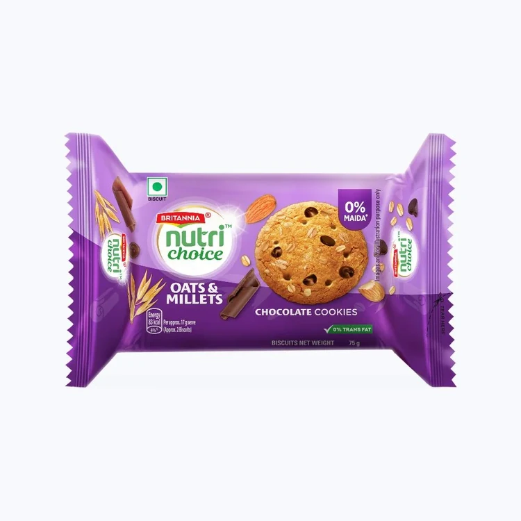 Britannia NutriChoice Oats Chocolate & Almond Biscuit