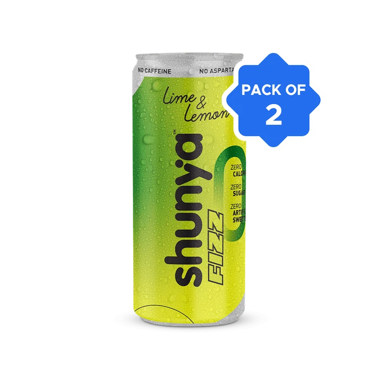 Shunya Fizz Lime & Lemon Soft Drink - Pack of 2