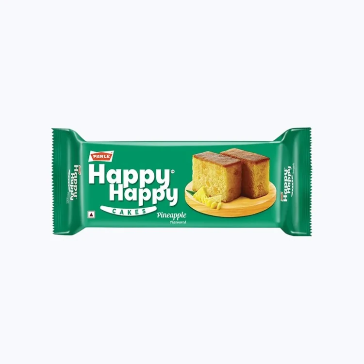 Parle Happy Happy Pineapple Flavoured Slice Cake