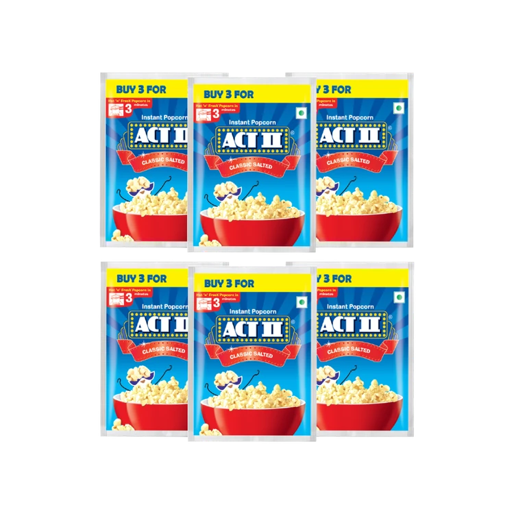 Act II Classic Salted Popcorn - Instant - Pack of 3 - Pack of 2
