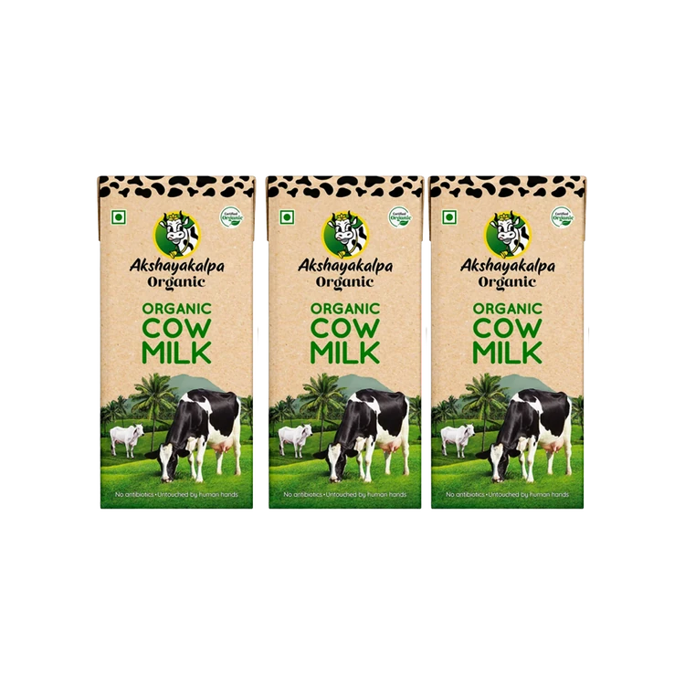 Akshayakalpa Organic Cow Milk - Pack of 3