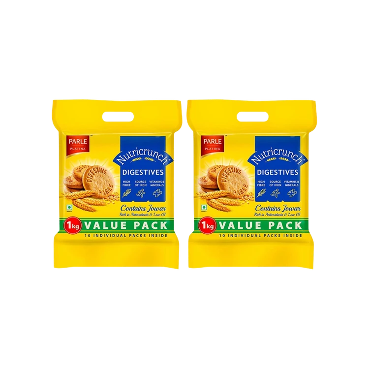 Parle Platina Nutricrunch Classic Digestive Cookies - Pack of 2