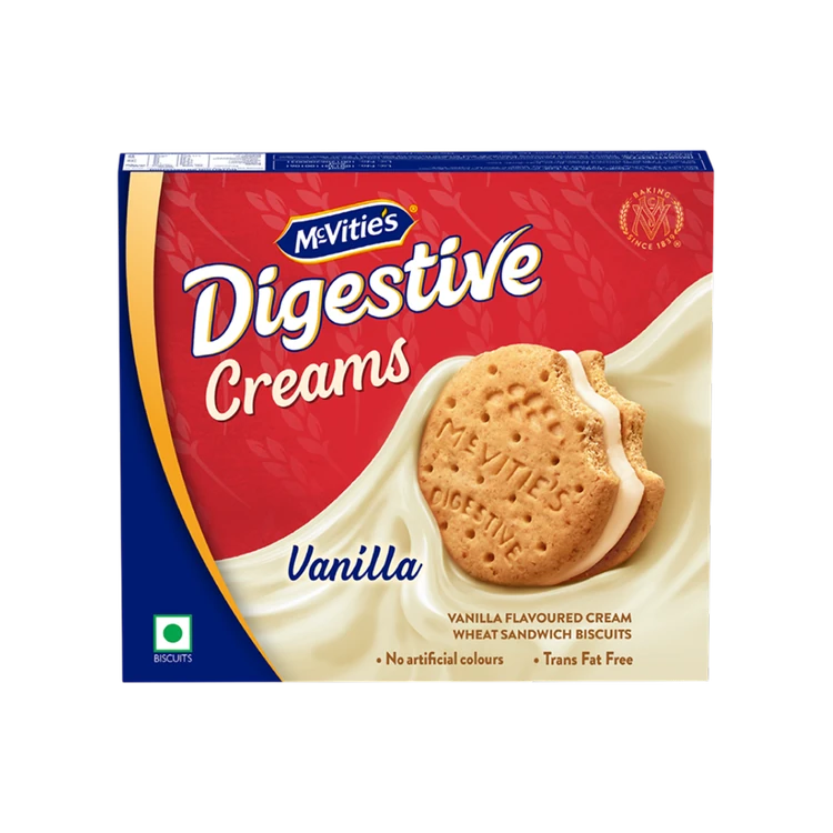McVitie's Digestive Wheat Sandwich Cream Biscuits (Vanilla)