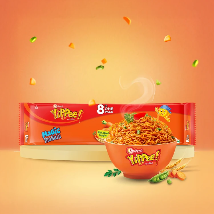 Yippee Magic Masala Instant Noodles with Added Veggies