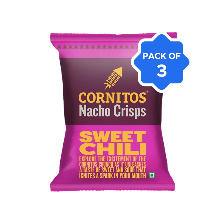 Cornitos Sweet Chilli Nachos Crisps - Pack of 2
