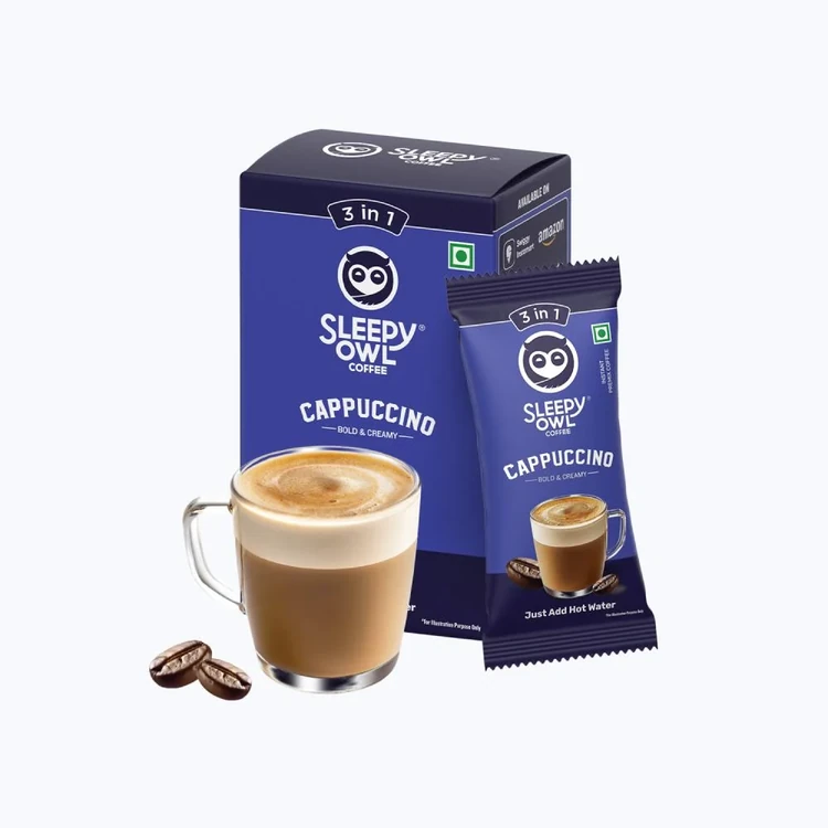 Sleepy Owl Cappuccino Instant Coffee Premix (3 in 1)