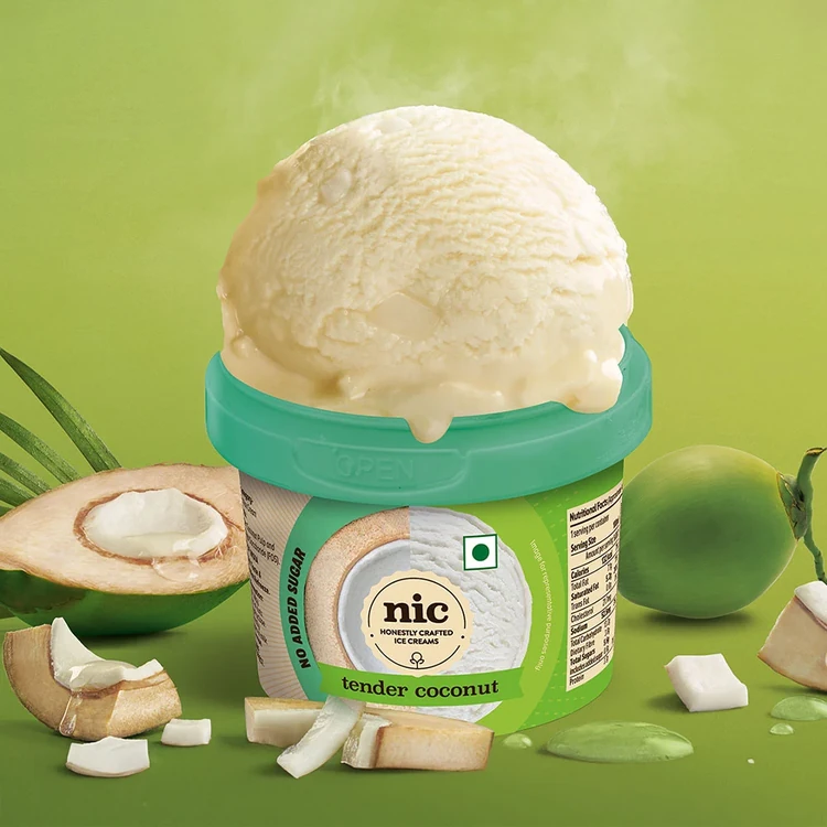 NIC Tender Coconut Ice Cream Cup (No Added Sugar)