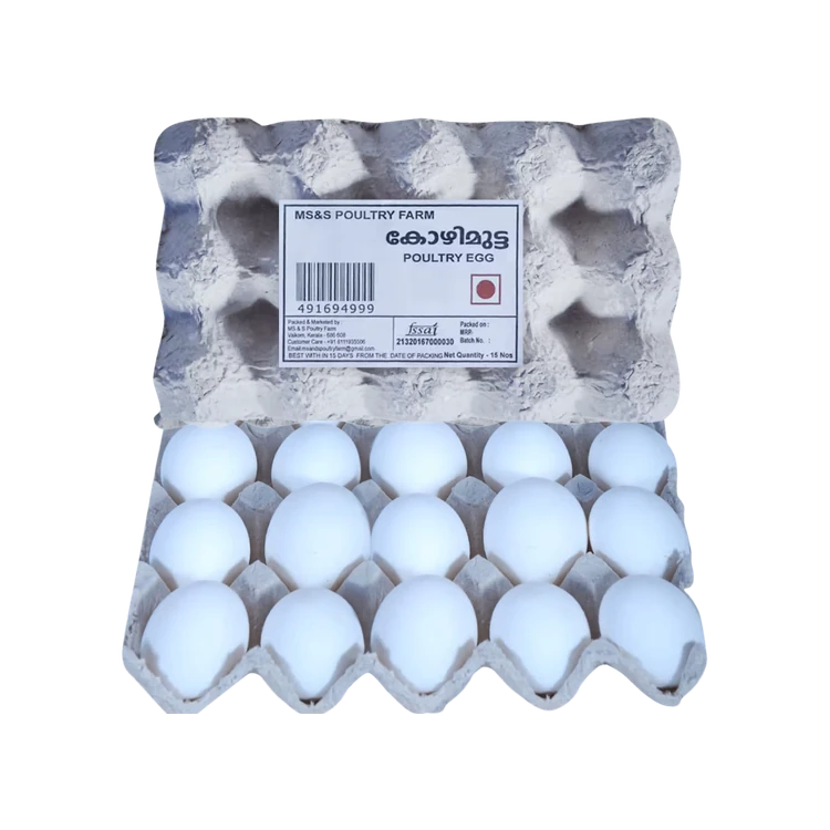 M S & S Poultry White Eggs - Pack of 15