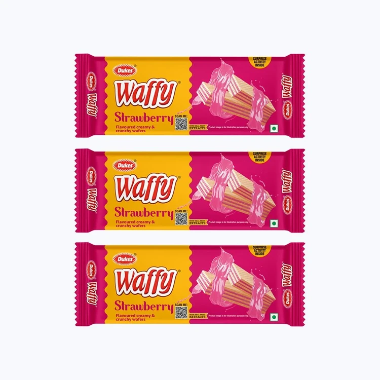 Dukes Waffy Strawberry Wafers - Pack of 3