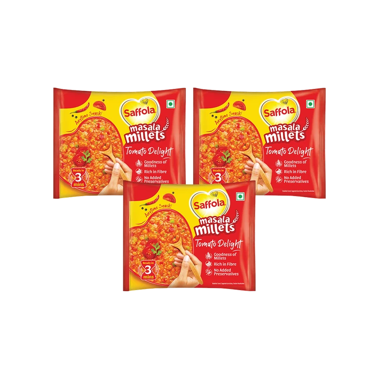 Saffola Masala Millet Tomato Delight - Pack of 3