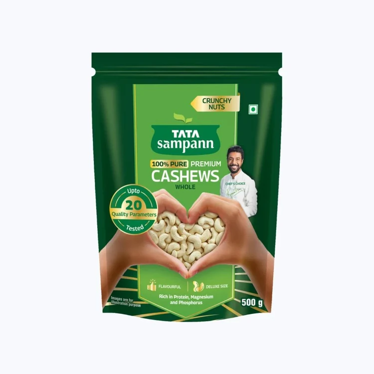 Tata Sampann Cashew (100% Pure Premium) - 500 g (Godambi)