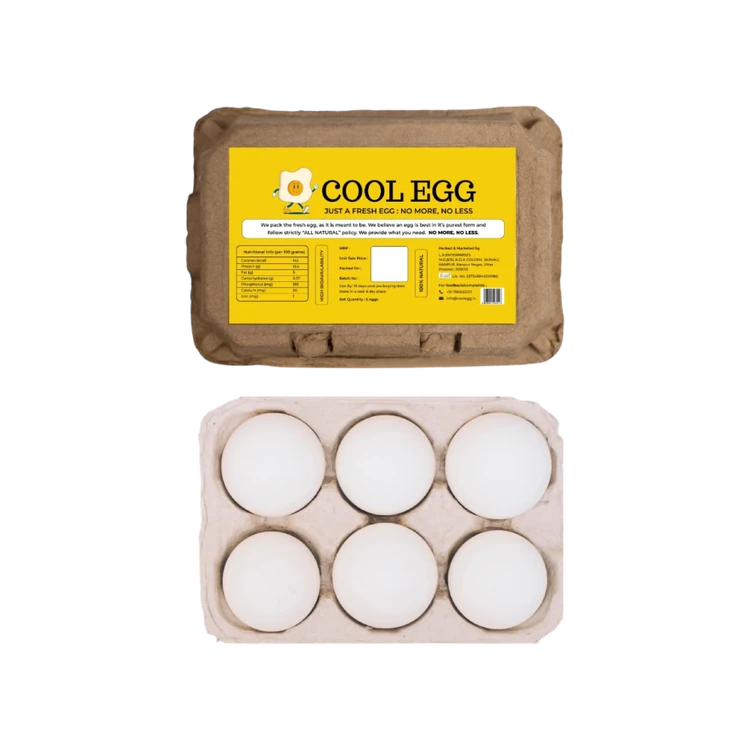 Cool Eggs - 6 pcs White Eggs