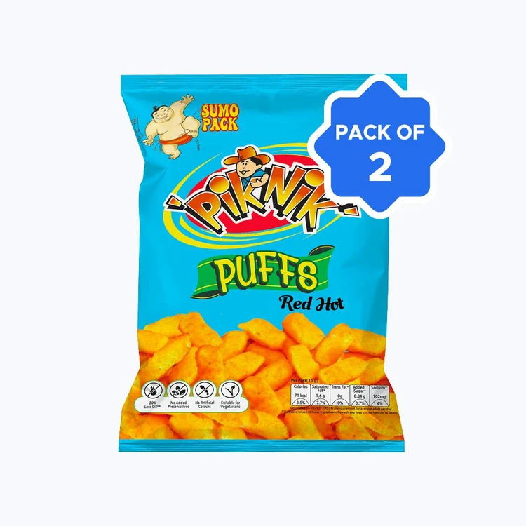 Piknik Red Hot Puffs - Pack of 2