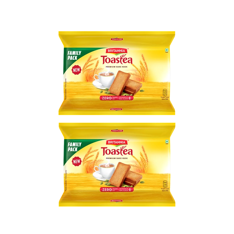 Britannia Toastea Premium Bake Rusk - Pack of 2