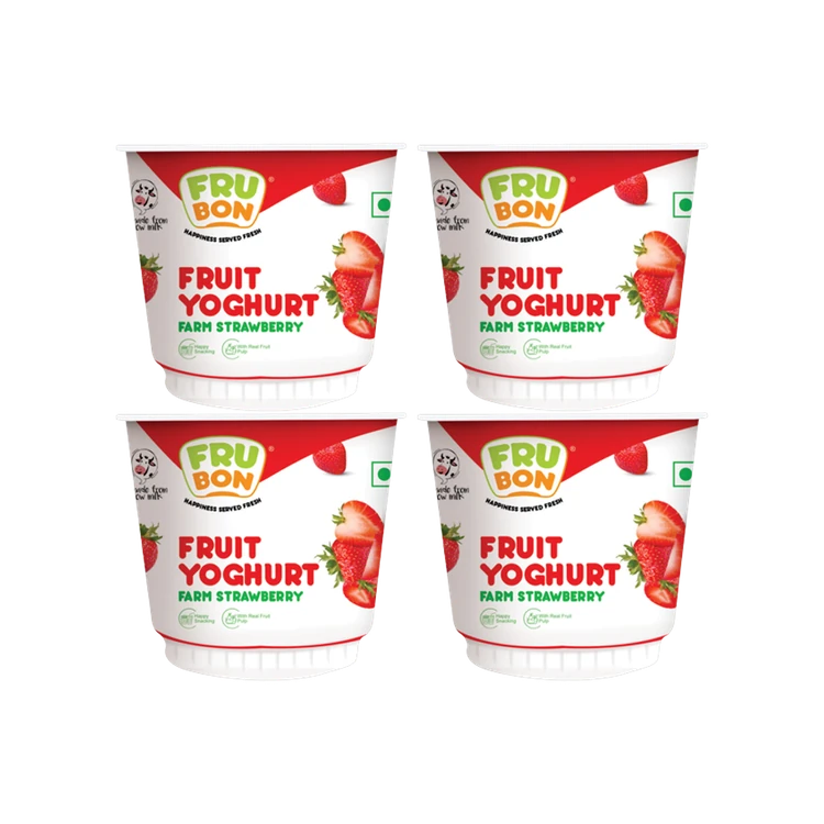 FruBon Farm Strawberry Yogurt - Pack of 4