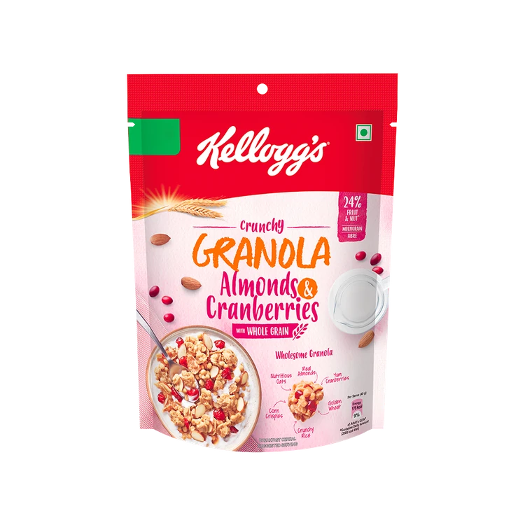 Kellogg's Crunchy Almonds & Cranberries Granola