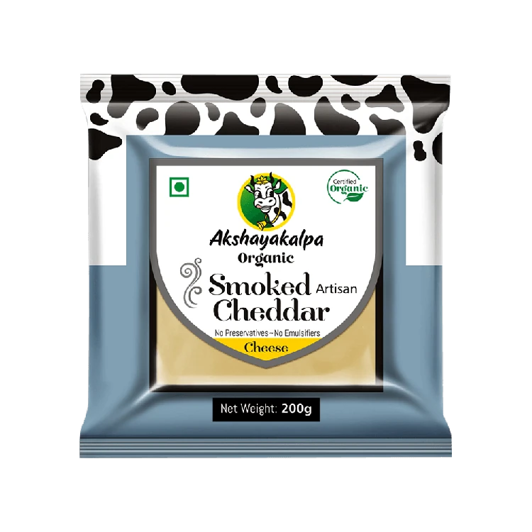 Akshayakalpa Organic Smoked Cheddar Cheese