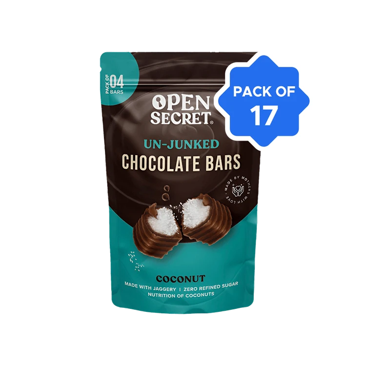 Open Secret Coconut Filled Bar Chocolate Pack - Pack of 17