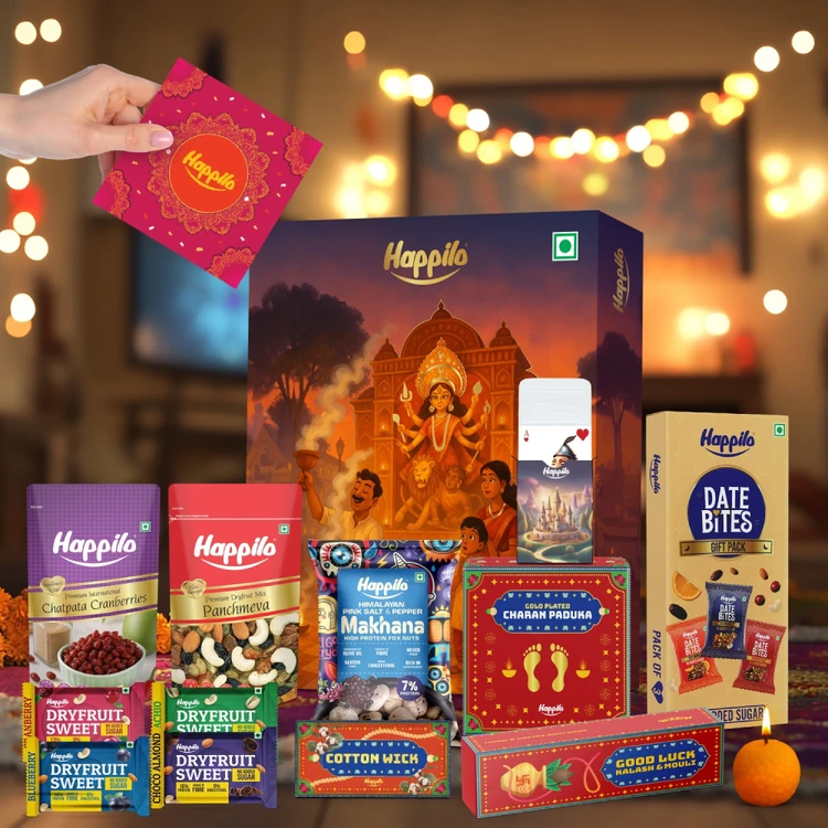 Happilo Diwali Puja Gift Box 14 Inclusions Gift Hamper