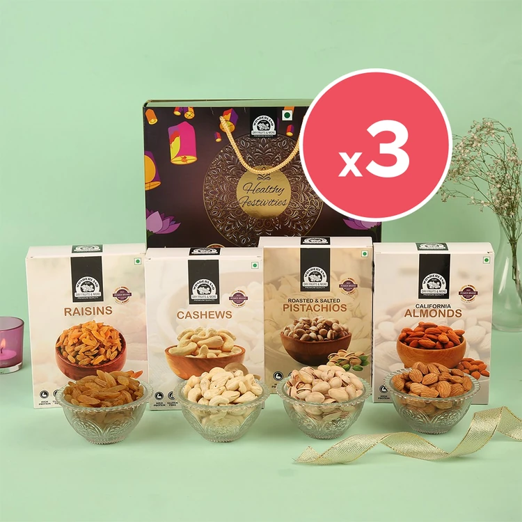 Wonderland Foods Healthy Festivities Gift Box - Pack of 3