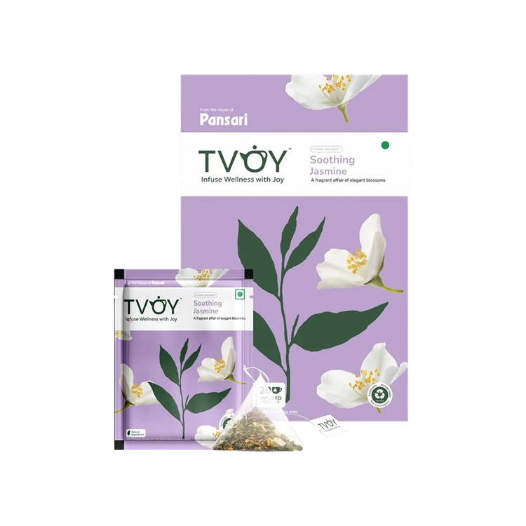 TVOY Soothing Jasmine Flavoured Green Tea Bags