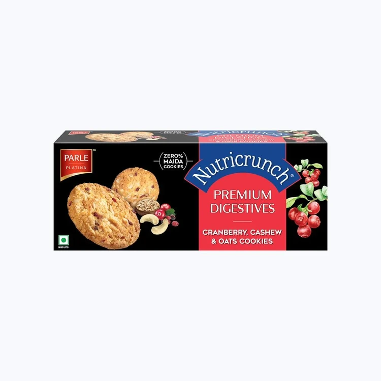 Parle Nutricrunch Premium Cranberry Nut Oat Cookies Bakery Cookies