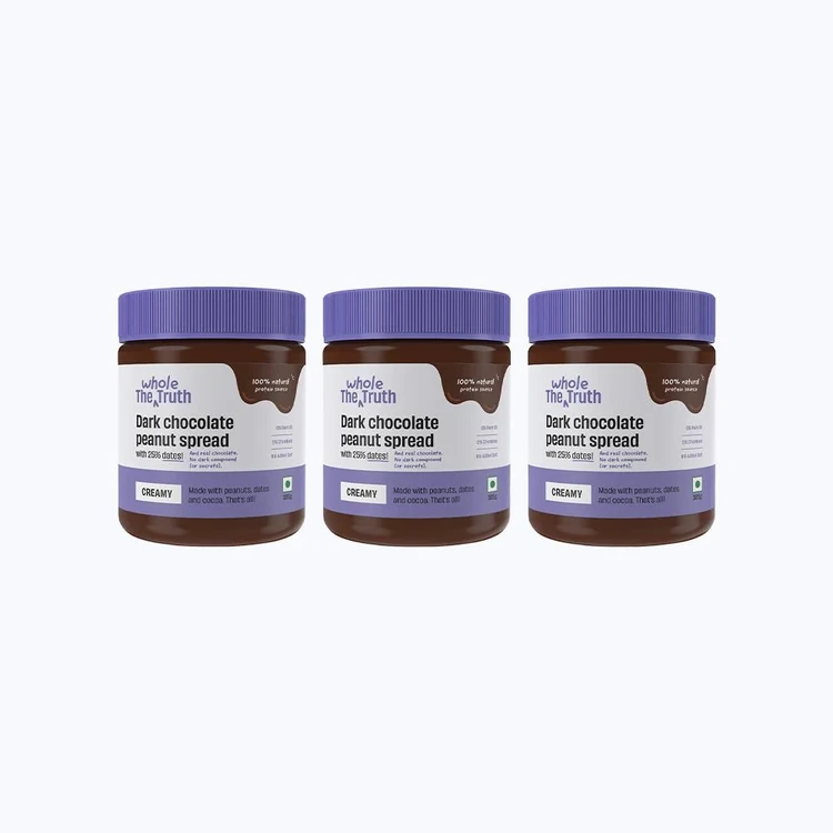 The Whole Truth Dark Chocolate Creamy Peanut Butter - Pack of 3