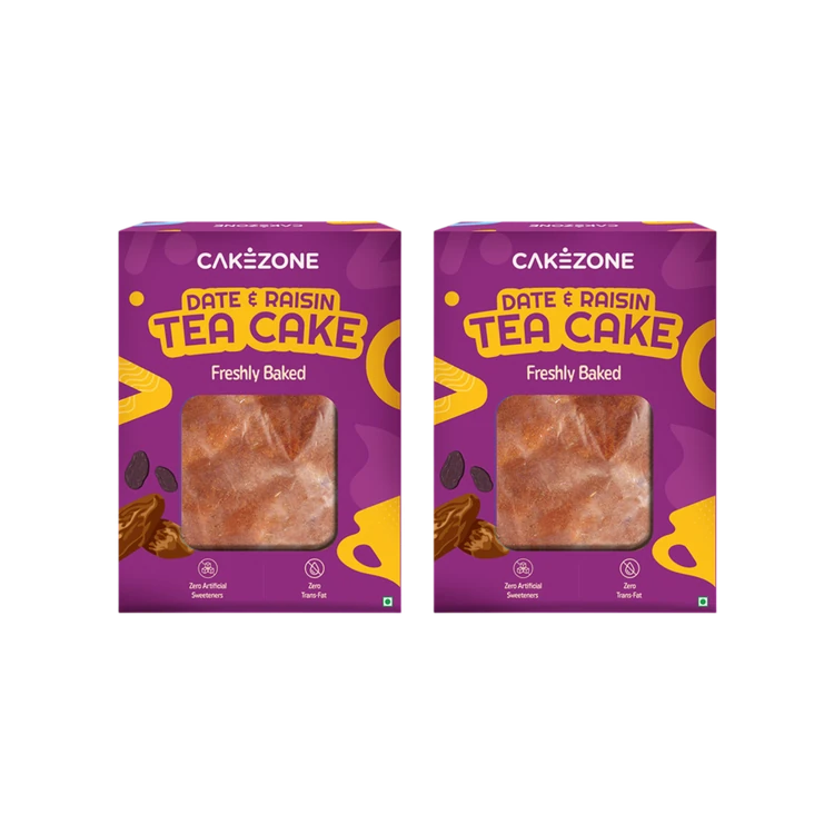 CakeZone Date & Raisin Teacake - Pack of 2