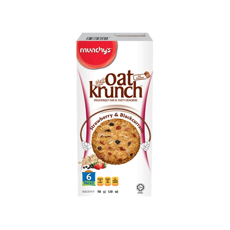 Munchy's Oat Crunch Cookies (Strawberry & Black Current Flavoured)