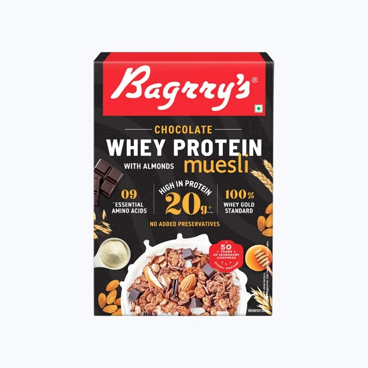 Bagrry's Chocolate Muesli With Whey Protein, Almonds & Oats