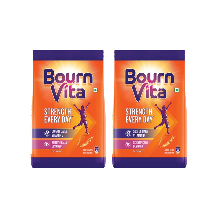 Bournvita Chocolate Drink Mix (Pouch) - Pack of 2