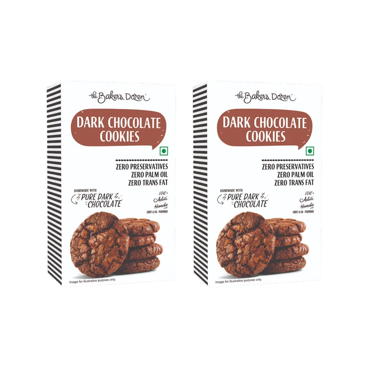 The Baker's Dozen Dark Chocolate Cookies - Pack of 2