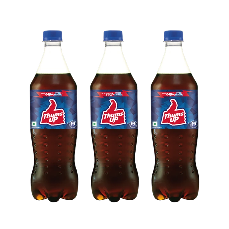 Thums Up Cola Soft Drink (750 ml) - Pack of 3