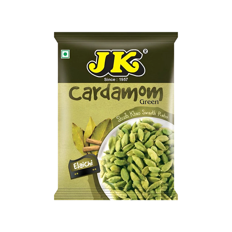 JK Green Cardamom Whole Small (Hasiru Yelakki)