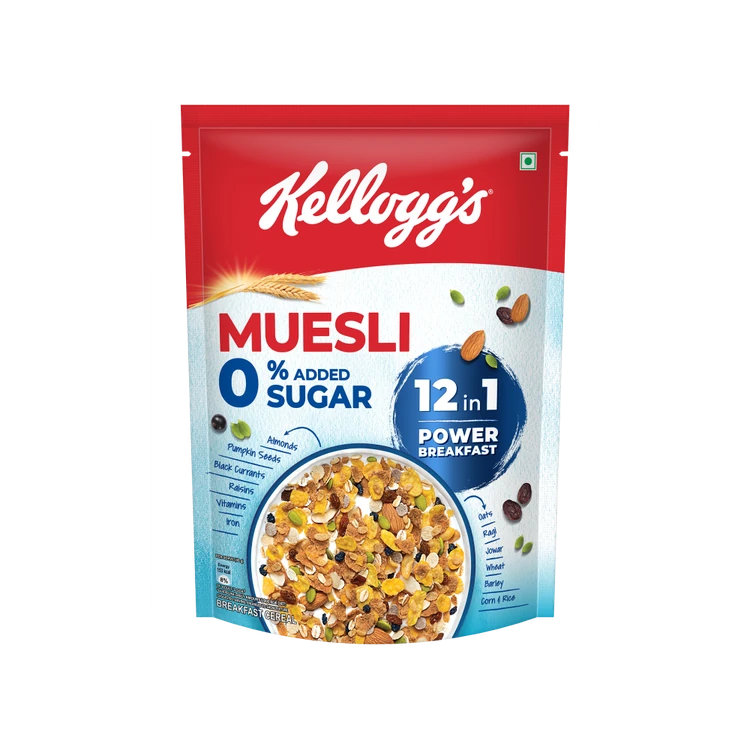 Kellogg's with 0% Added Sugar Muesli - Pack of 2