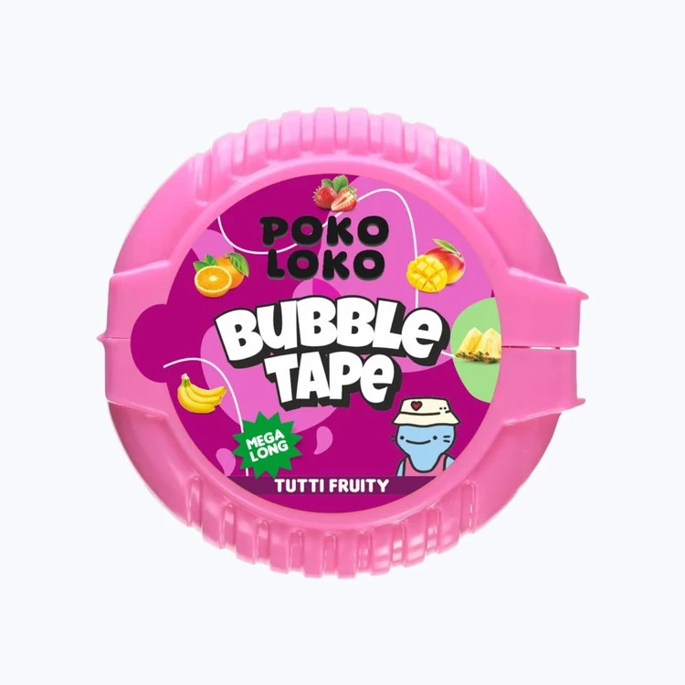 Poko Loko Tutti Fruity Tape Bubble Gum
