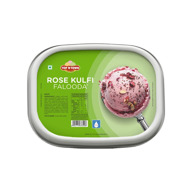 Top N Town Rose Kulfi Falooda Ice Cream Tub